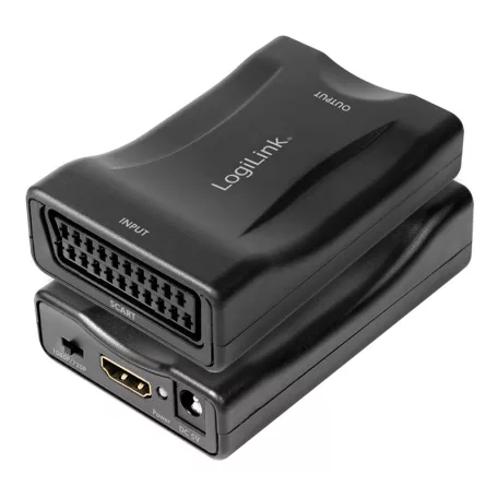 LogiLink Video konverter, Scart/F - HDMI-A/F, 1080p, fekete