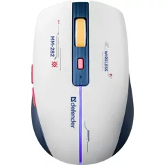   Defender Vezeték nélküli gamer egér Dila MM-282 fehér+kék, LED, 6D, 2,4, 1800 dpi