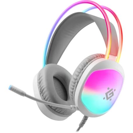 Defender Gaming headset Eclipse fehér, RGB, 2 m-es kábel