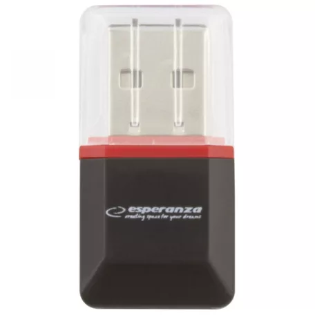 Esperanza microSD kártyaolvasó USB2.0, fekete