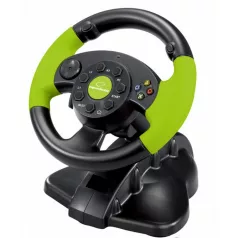   Esperanza High Octane Versenykormány pedállal, XBOX360/PS3/PC, fekete-zöld