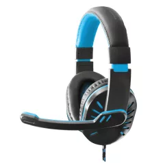   Esperanza Crow Gamer mikrofonos fejhallgató, sztereó, fekete-kék