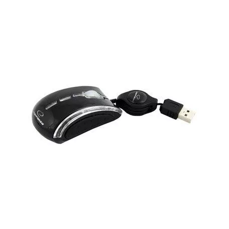 ESPERANZA CELANEO 3D VEZETÉKES OPTIKAI EGÉR USB BEHÚZHATÓ KÁBELLEL FEKETE
