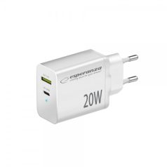   Esperanza gyorstöltő 20w usb-c pd 20w / usb-a qc 3.0 18w fehér