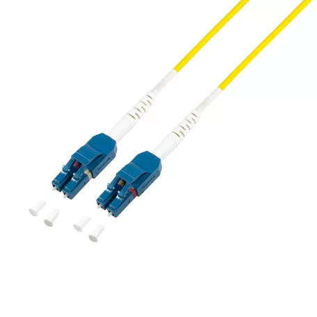 Logilink Fiber duplex patch kábel, OS2, 9/125µ, Uniboot LC-LC, sárga, 0,5 m