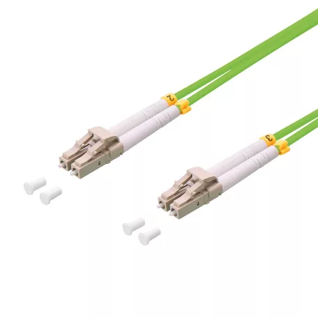 Logilink Fiber duplex patch kábel, OM5, 50/125µ, LC-LC, lime zöld, 2 m