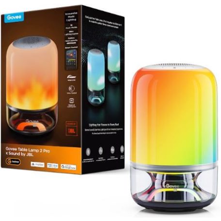 Govee RGBICWW asztali lámpa 2 Pro JBL Hangszóróval Hang + Wifi + Bluetooth vezérlésel