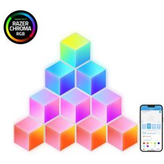   Govee Glide Hexagon RGB 3D intelligens panelek, 10 darab, Zene szinkronizálás, Kompatibilis az Alexával és a Google Home-al Hang + Wifi + Bluetooth vezérlésel