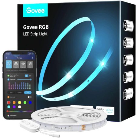 Govee RGB LED szalagfény - 5M Hang + Wifi + Bluetooth kapcsolat
