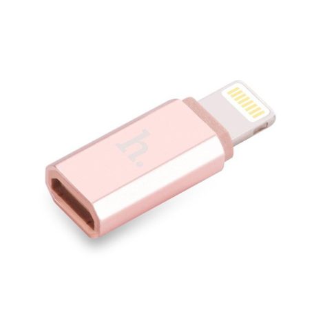 HOCO Adapter csatlakozó - lightning - micro USB rose gold