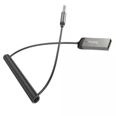   HOCO E78 Benefit autós USB - 3,5mm AUX BT vevőegység kábellel