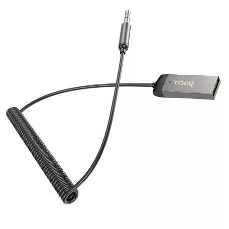 HOCO E78 Benefit autós USB - 3,5mm AUX BT vevőegység kábellel