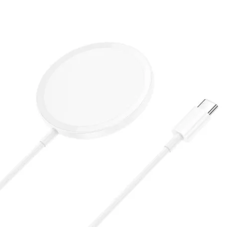 HOCO CW52 Enjoy mágneses vezeték nélküli gyorstöltő 15W Type-C fehér