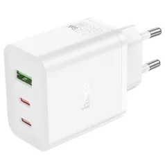   HOCO N30 GaN QC PD65W(2C1A) töltő 1xUSB-A, 2xType-C (EU) fehér