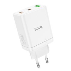   HOCO N33 PD35W + QC3.0 (2C1A) 2xUSB-C, 1XUSB-A töltő(EU) fehér