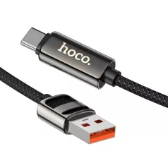   HOCO U137 A-C 66W töltő és adatkábel kijelzővel 1.2M fekete
