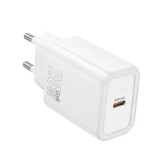 HOCO N60 Gentle egy portos USB-C PD20W töltő(EU) fehér