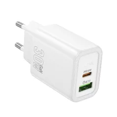 HOCO N63 Gentle USB-C + USB-A PD30W+QC3.0 töltő(EU)