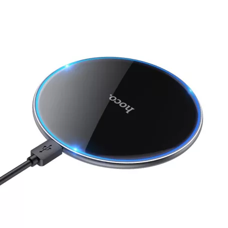 HOCO induktív töltő háttérvilágítással 2A 15W USB-C CW61 fekete
