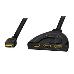   Logilink HDMI kapcsoló, 3 portos, kétirányú (1x3/3x1), 4K/30 Hz, CEC, pigtail
