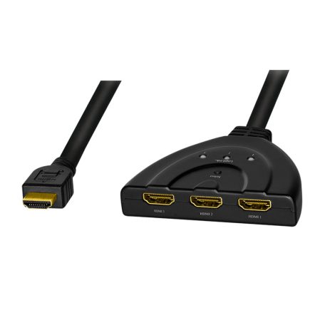 Logilink HDMI kapcsoló, 3 portos, kétirányú (1x3/3x1), 4K/30 Hz, CEC, pigtail