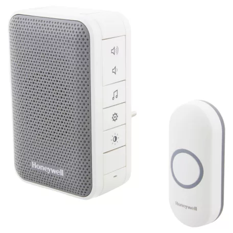 Honeywell DC313NP2 vezeték nélküli csengő, dugaljba dugható, 150m, 6 dallam, LED fény