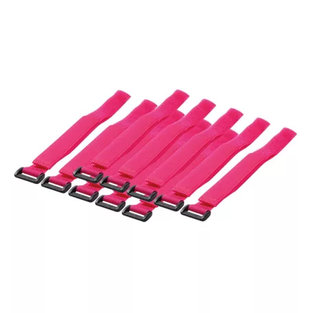 LogiLink Vezeték-összekötő szíj szett 10db ,Pink
