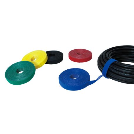 LogiLink vágható tépőzáras kábelkötegelő, 4m x 16mm - fekete