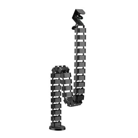 Logilink Flexibilis kábelcsatorna, Clamp-On változat, 1347x129 mm, fekete