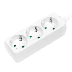   LogiLink Schuko 3-as csatlakozó elosztó, 45° forgatott, 1.4 m, fehér