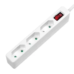 LogiLink Aljzat 3-as + kapcsoló, 3x CEE 7/16, 1,5 m, fehér
