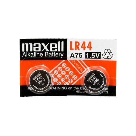 Maxell LR44 5x2 csomag (tépheto bliszter) 1,5V alkáli gombelem