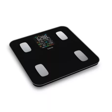 Salente MaxFit, intelligens személyes diagnosztikai fitneszmérleg, Bluetooth, fekete