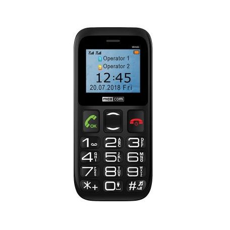 Maxcom MM426 Dual Sim mobiltelefon extra nagy gombokkal, vészhívóval fekete