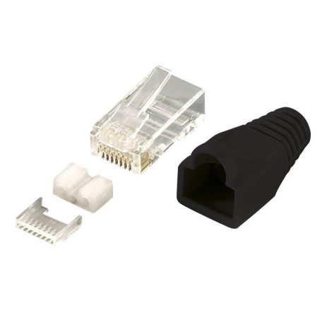 LogiLink RJ45 csatlakozódugasz, árnyékolt Cat6 fekete 100db