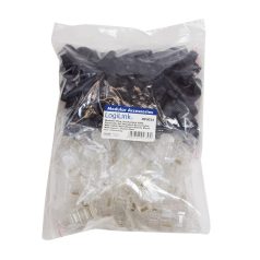   Logilink RJ45 moduláris csatlakozó, Cat.6, árnyékolatlan, fekete tartó, 100 db