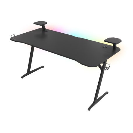 Genesis Holm 510 Gamer asztal RGB világítással, 160X75 fekete