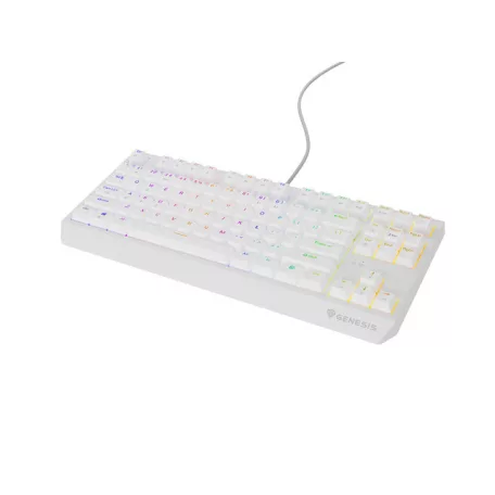 Genesis Thor 230 TKL US RGB fehér mechanikus gaming billentyűzet, Brown switch hot swap