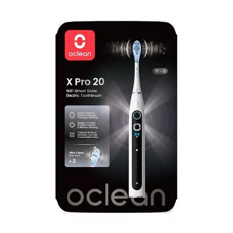 Oclean X Pro 20 White elektromos fogkefe okos kijelzővel