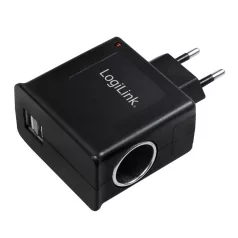   LogiLink Hálózati töltő, USB port és szivargyújtó, 1000mA