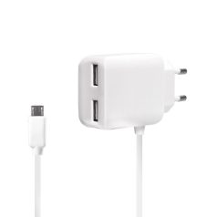 Logilink USB fali töltő , 2+1 port, 10,5W, fehér