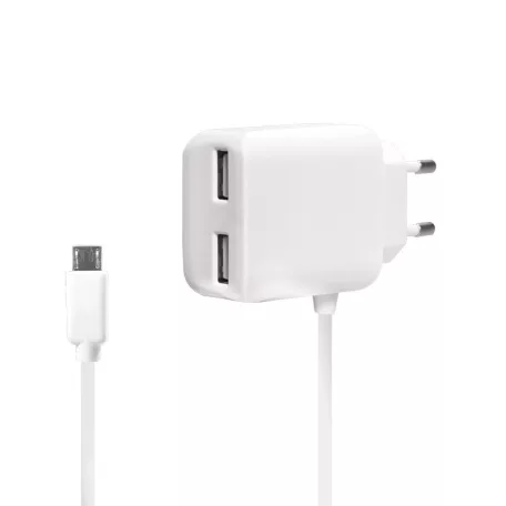 Logilink USB fali töltő , 2+1 port, 10,5W, fehér