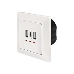Logilink Fali konnektor, 2x USB-A, 1x USB-C