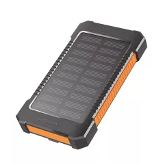   Logilink Napelemes power bank 8000 mAh, zseblámpa, 2x USB-A, narancs-fekete