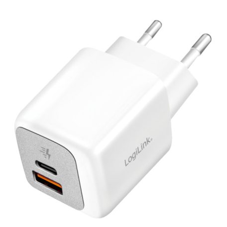 Logilink Kettős USB töltőkészlet (20 db), 1x USB-C (PD), 1x USB-A, 20 W, fehér