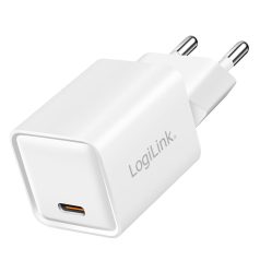 Logilink USB-C GaN töltő (PD+QC 3.0), 20 W, fehér
