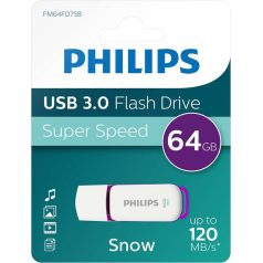 Philips Pendrive USB 3.0 64GB Snow Edition fehér-lila