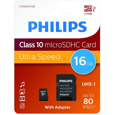 Philips 16Gb microSDHC Class 10 UHS-I U1