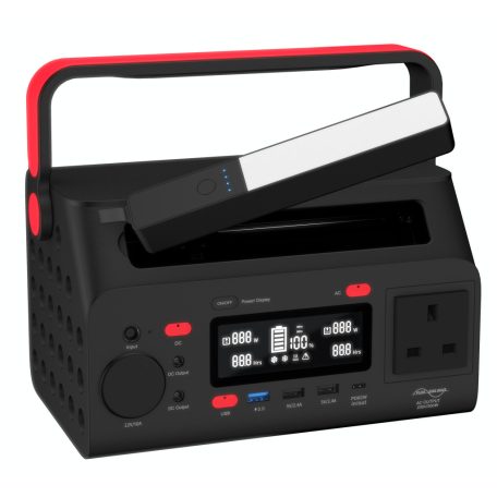 Energizer PPS300W2F hordozható Powerstation 300Wh, 1db szinuszos AC, 1db DC , 1db szivargyújtó, 3db USB-A, 1db USB-C kimenet