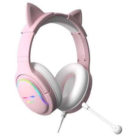 SUBSONIC Multi Spectra LED Gamer Fejhallgató Sweety Pink